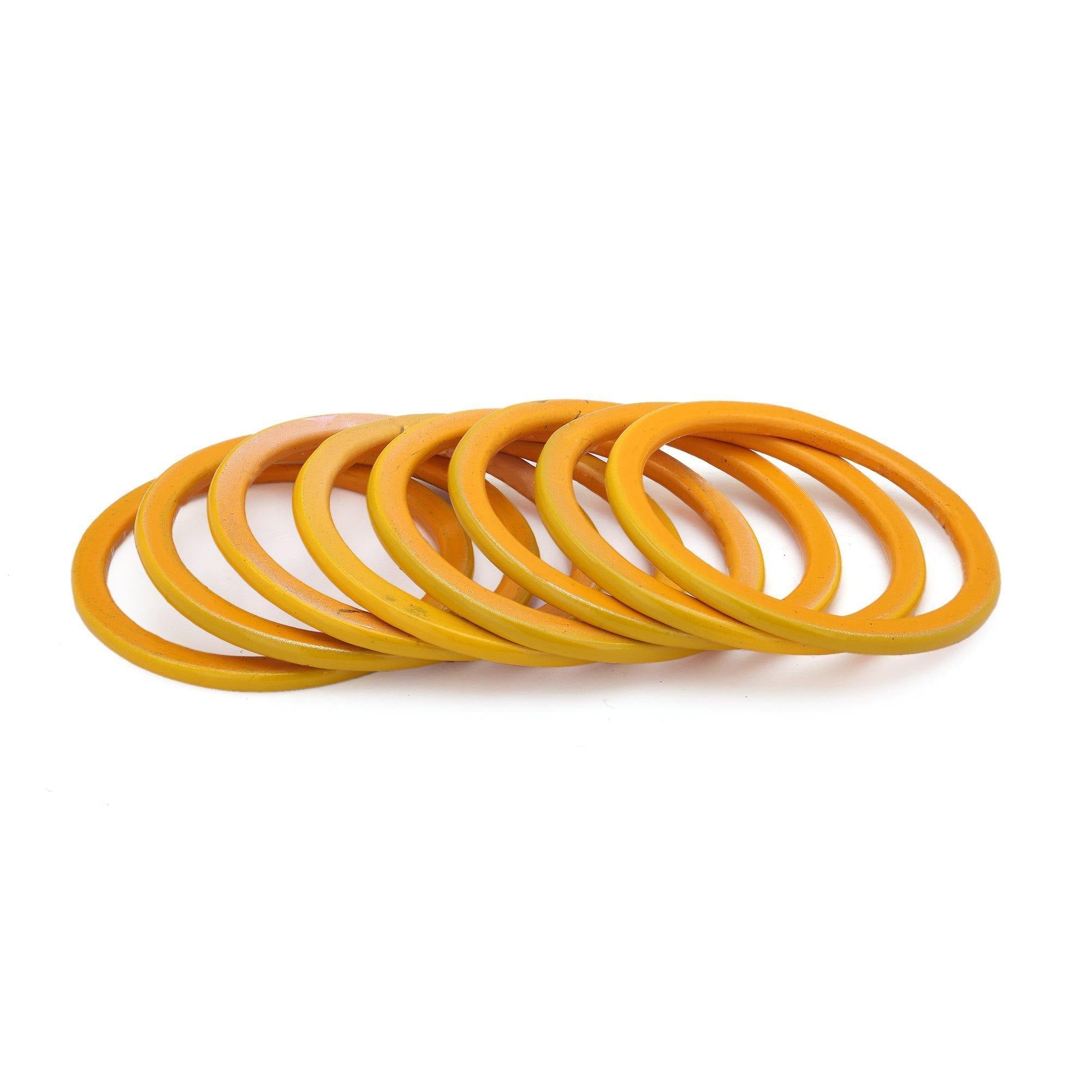 Sukriti Ethnic Bridal Wedding Lac Yellow Bangles for Girls & Women – Set of 8