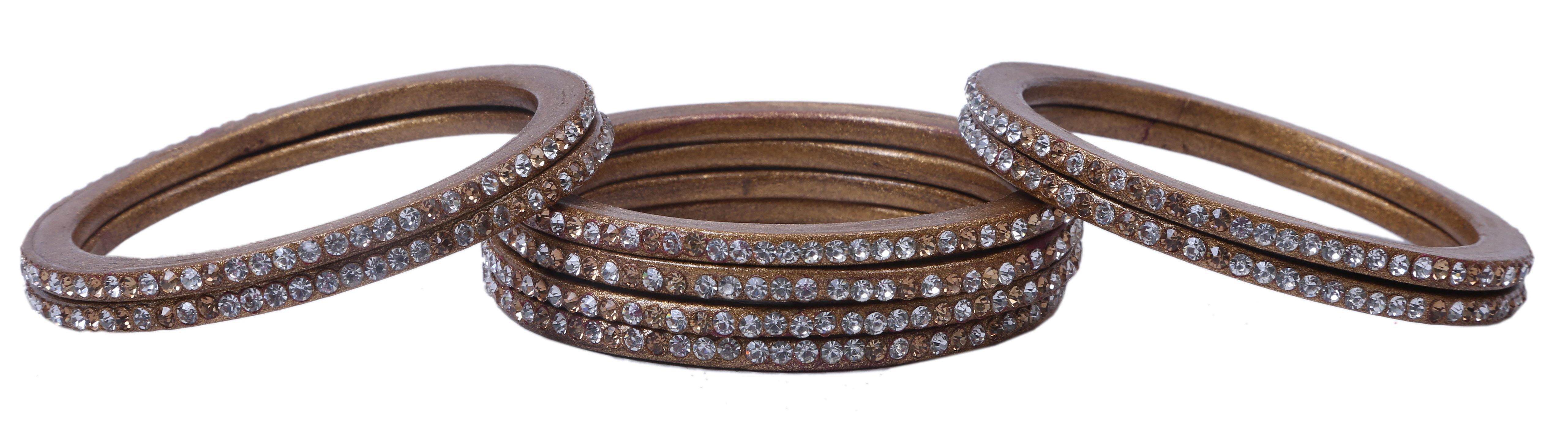 Sukriti Handcrafted Golden Lac Bangles for Women - Set of 8