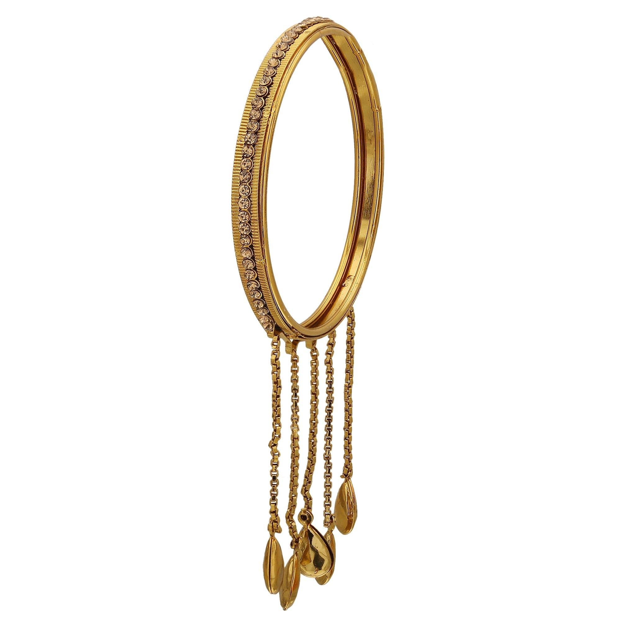 Sukriti Indian Bridal Gold Plated Latkan Tassels Bangles Party wear for Women & Girls - set of 4