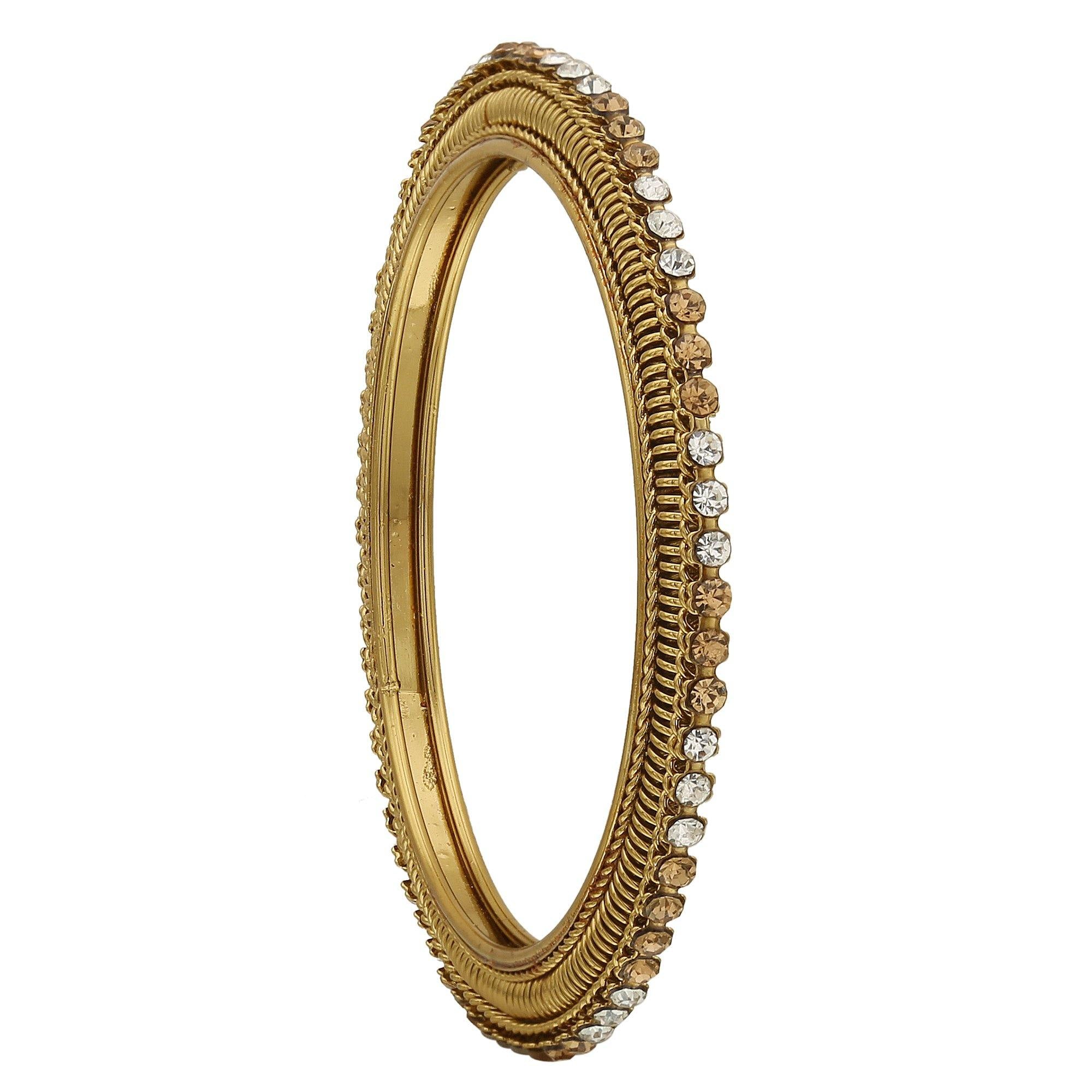 Sukriti Indian Handcrafted Gold tone Bangles Party wear Jewelry for Women & Girls - Set of 4