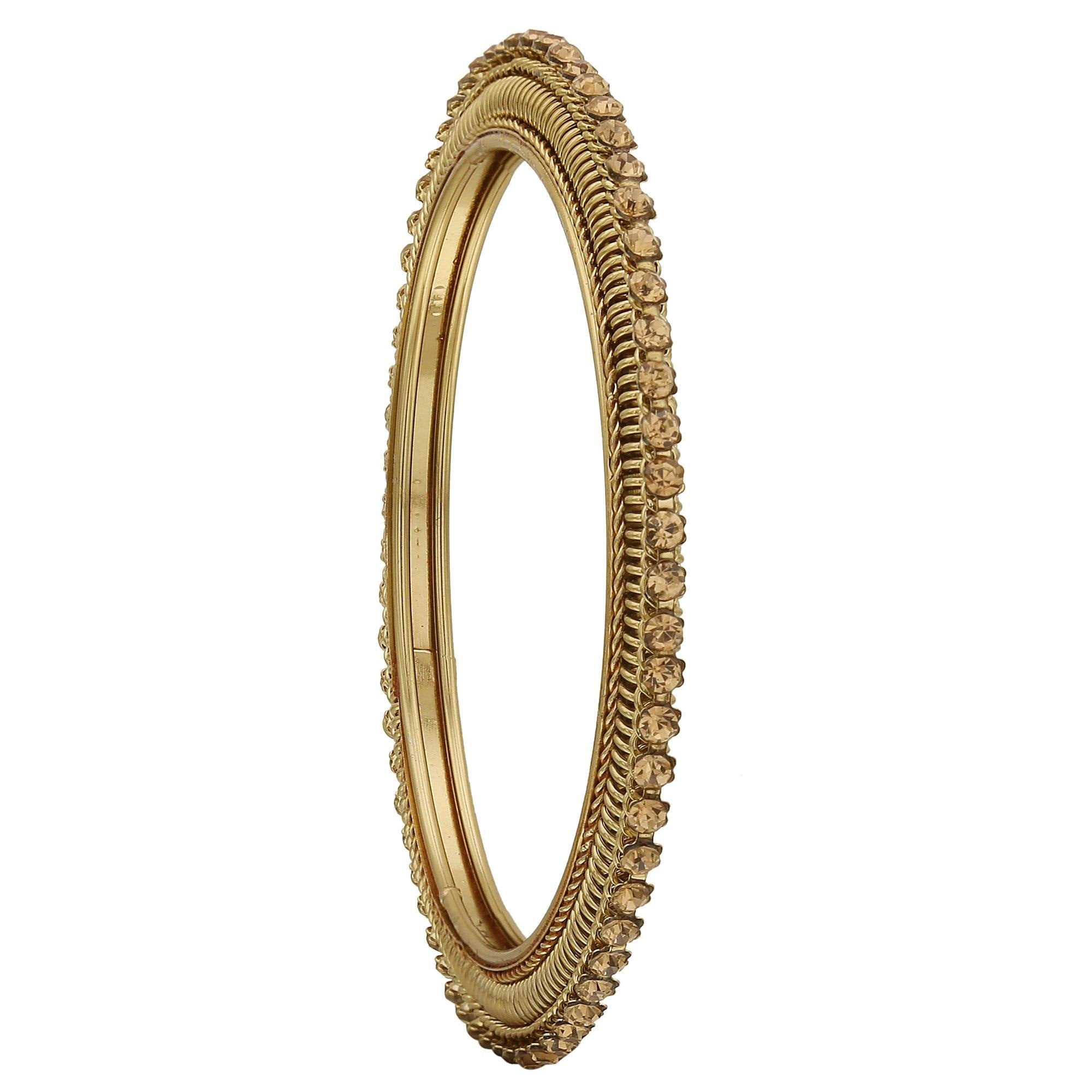 Sukriti Indian Handcrafted Gold tone Gold Bangles Party wear Jewelry for Women & Girls - Set of 4