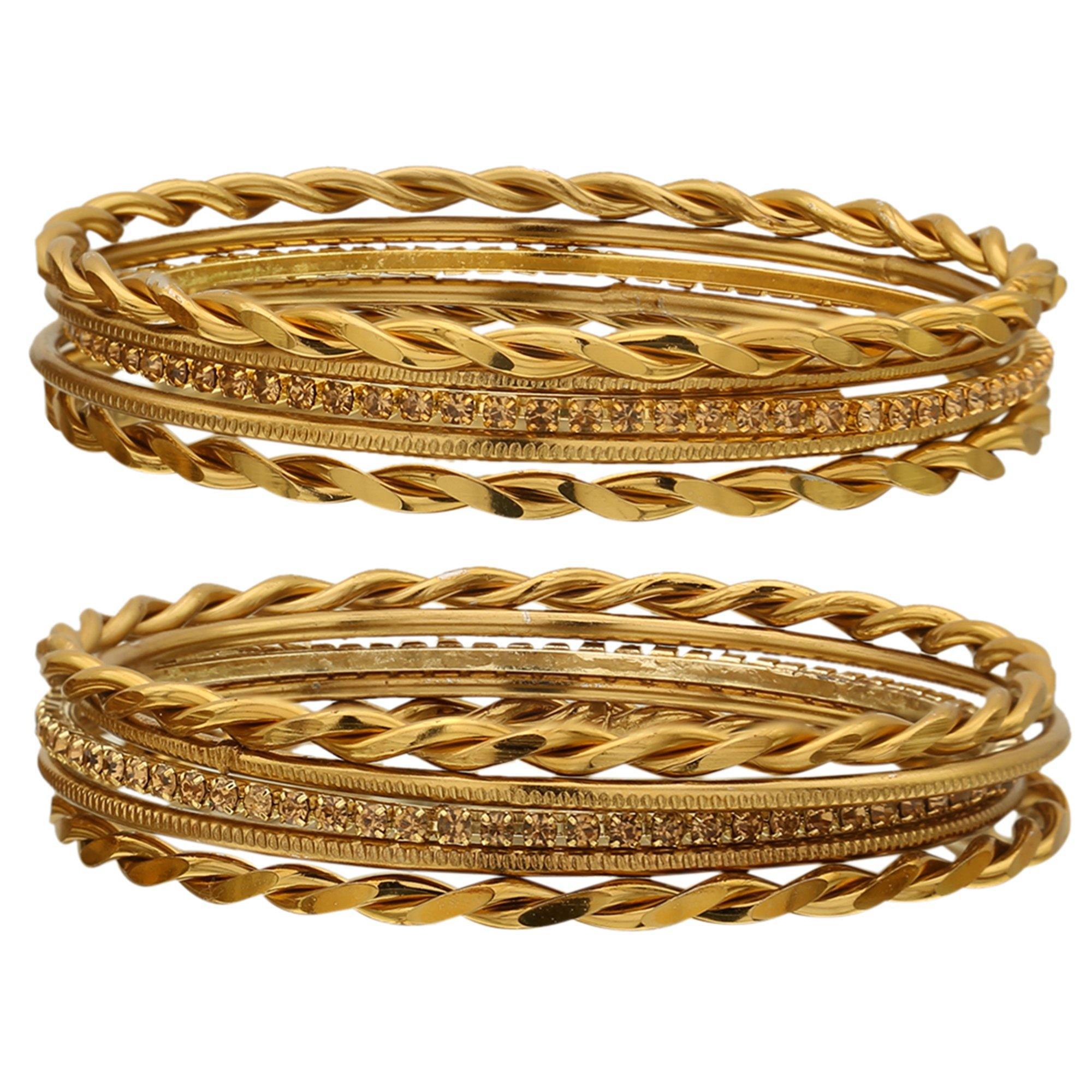 Sukriti Indian Stylish Antique Party Causal wear Bracelet Bangle for Girls & Women - Set of 13