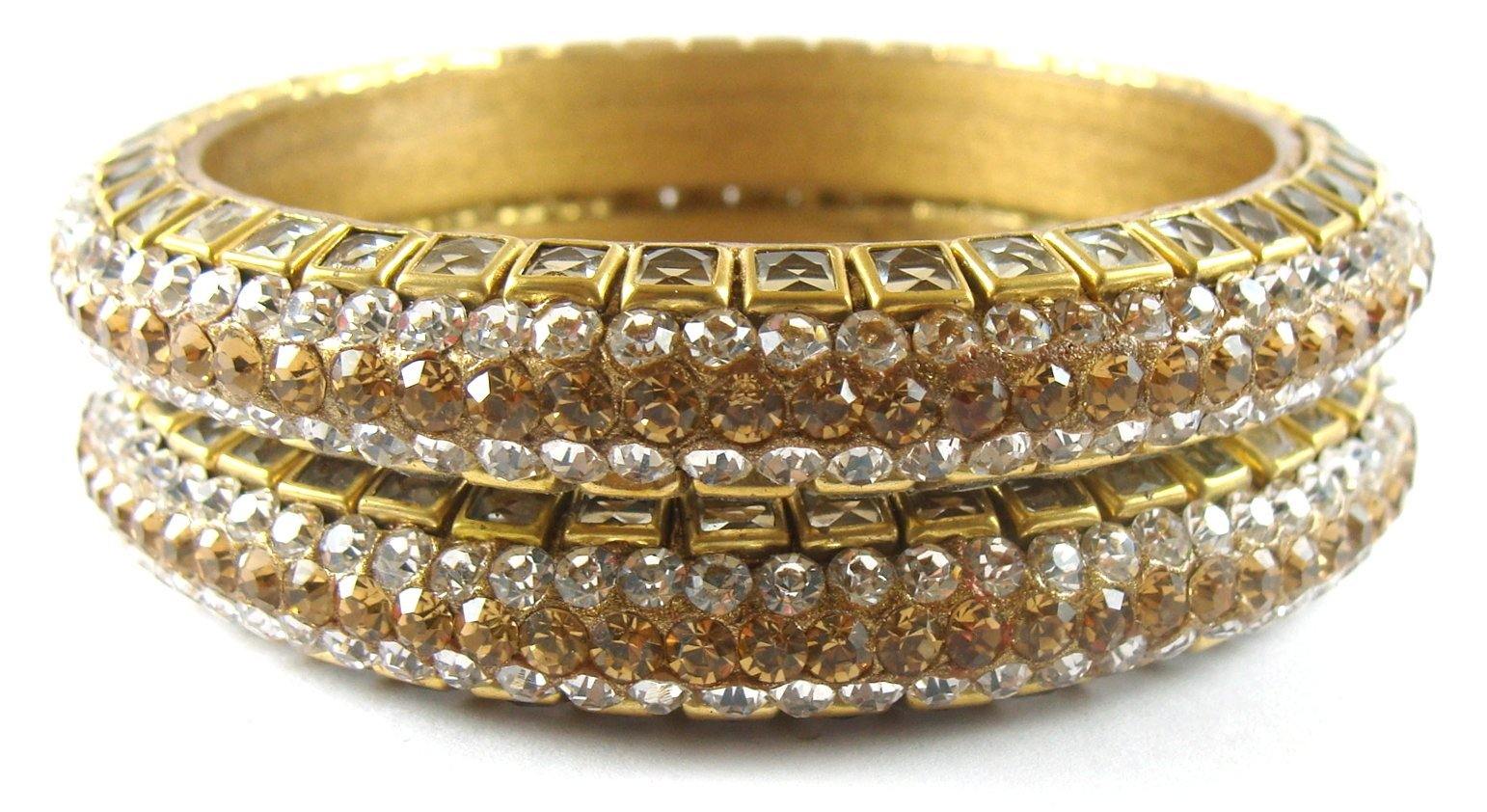 Sukriti Kundan Golden Lac Bangle - Set of 2