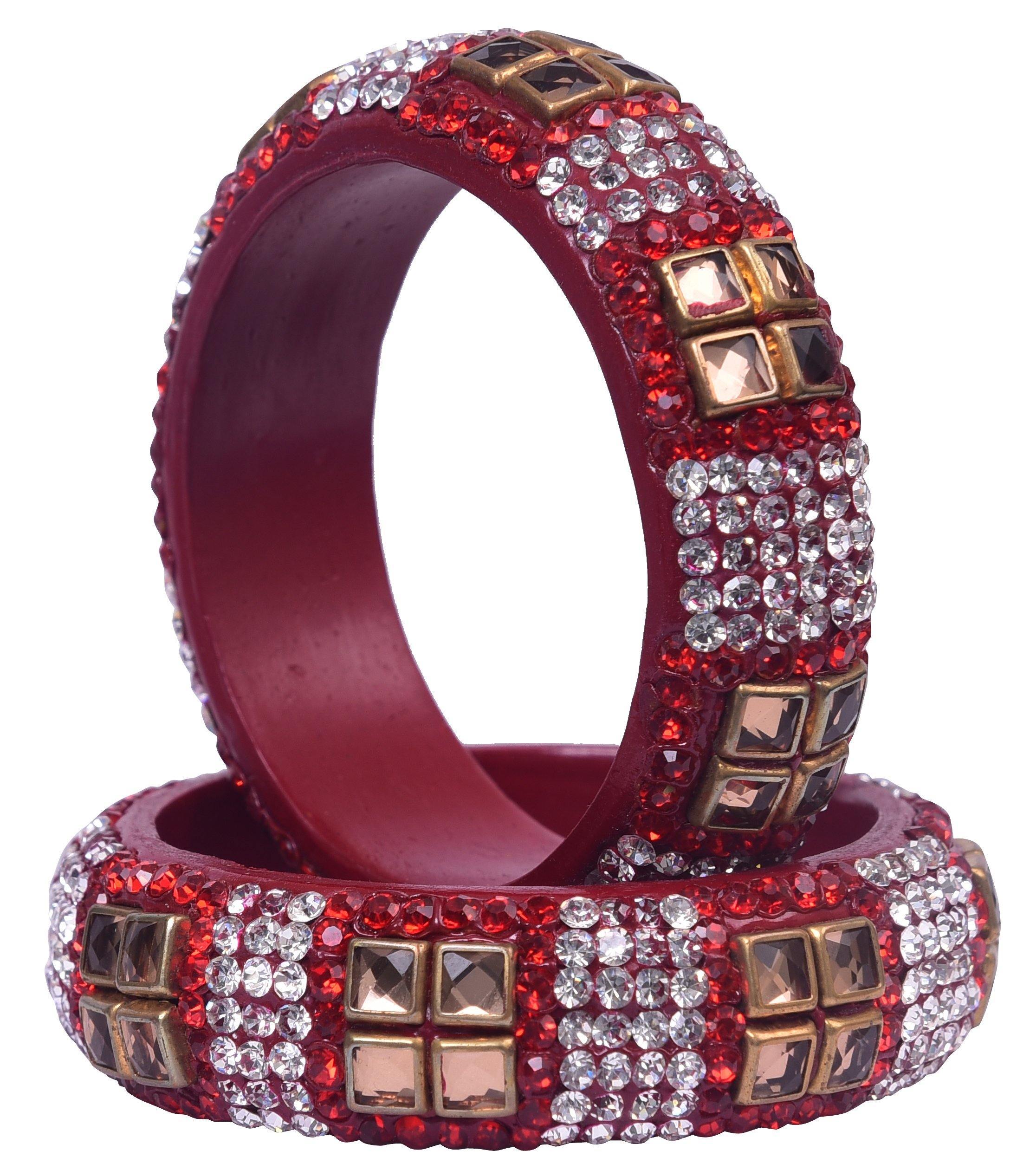 Sukriti Party wear Red Lac Bangles - Set of 2