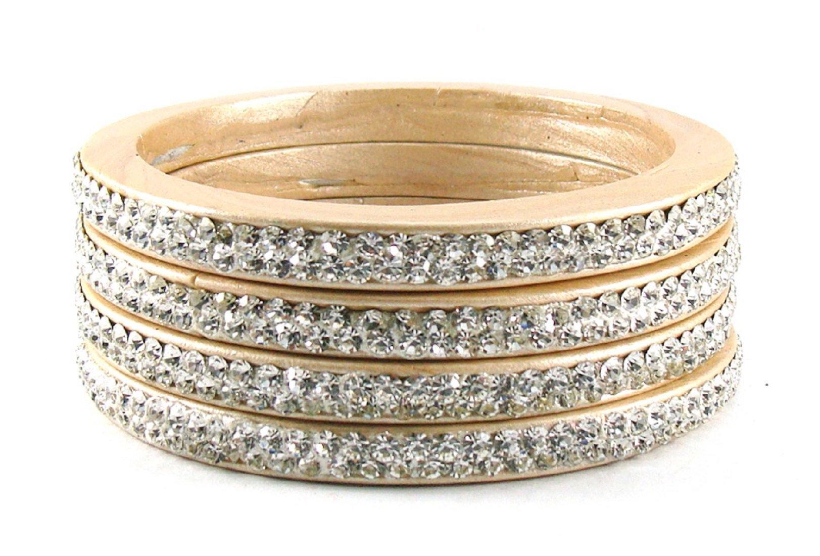 Sukriti Rajasthani Cream Lac Bangles for Women - Set of 4