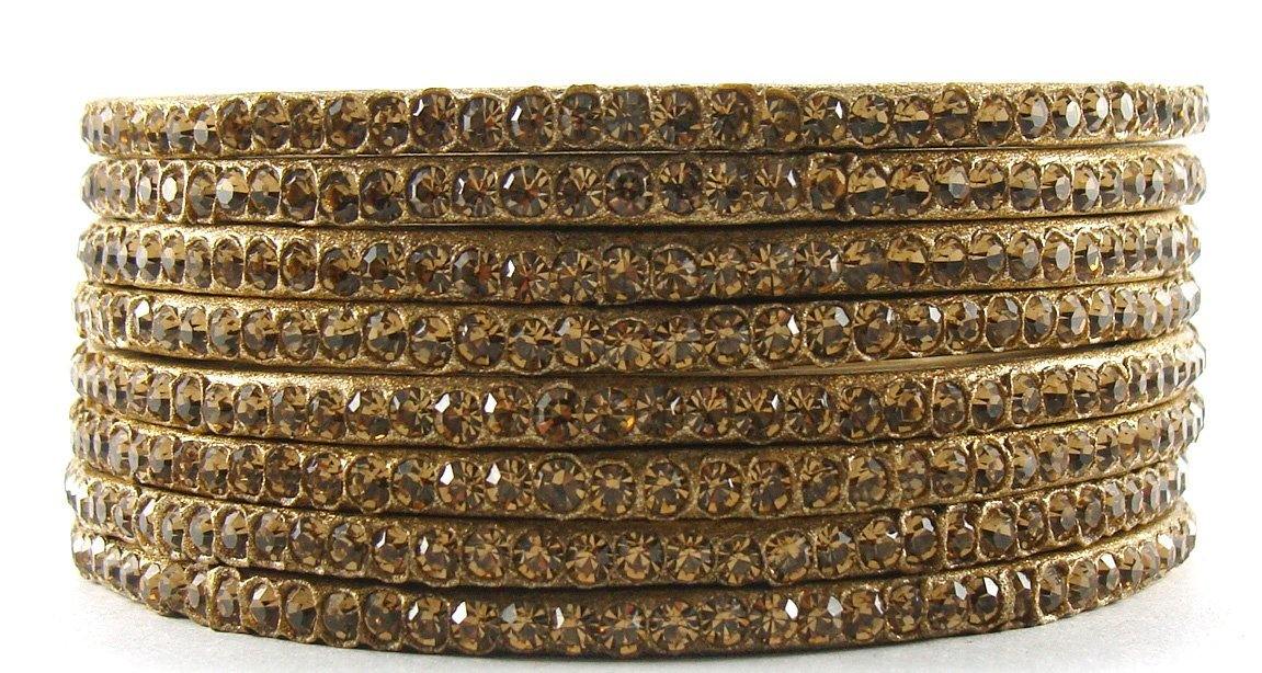 Sukriti Rajasthani Ethnic Golden Lac Bangles for Women- Set of 8
