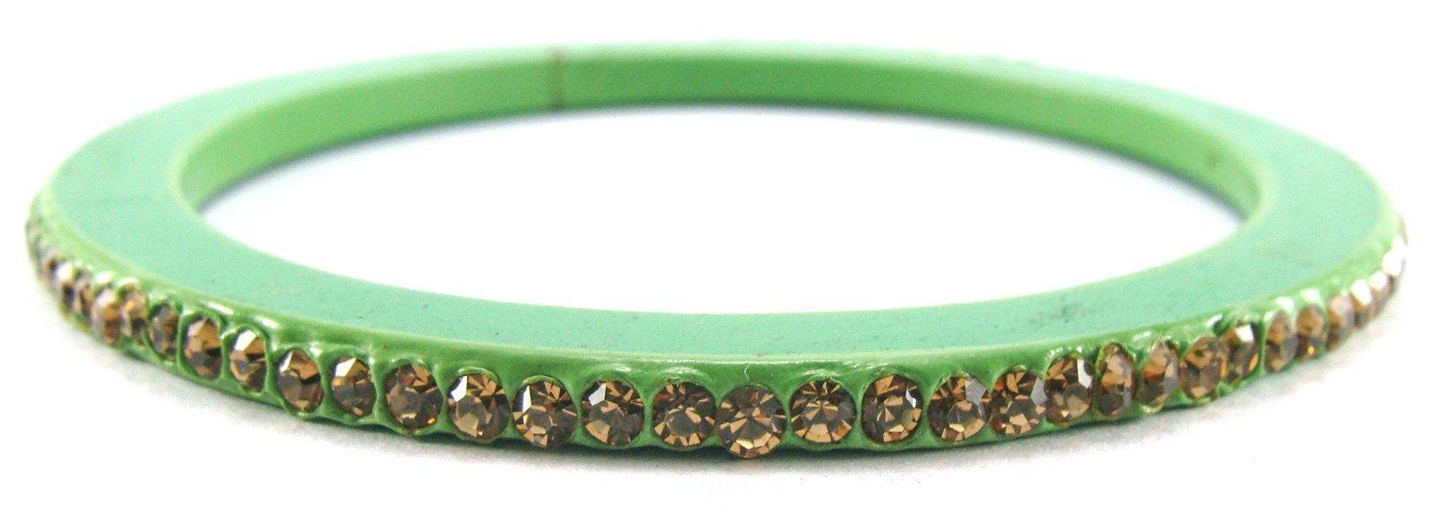 Sukriti Rajasthani Ethnic Green Lac Bangles for Women - Set of 8