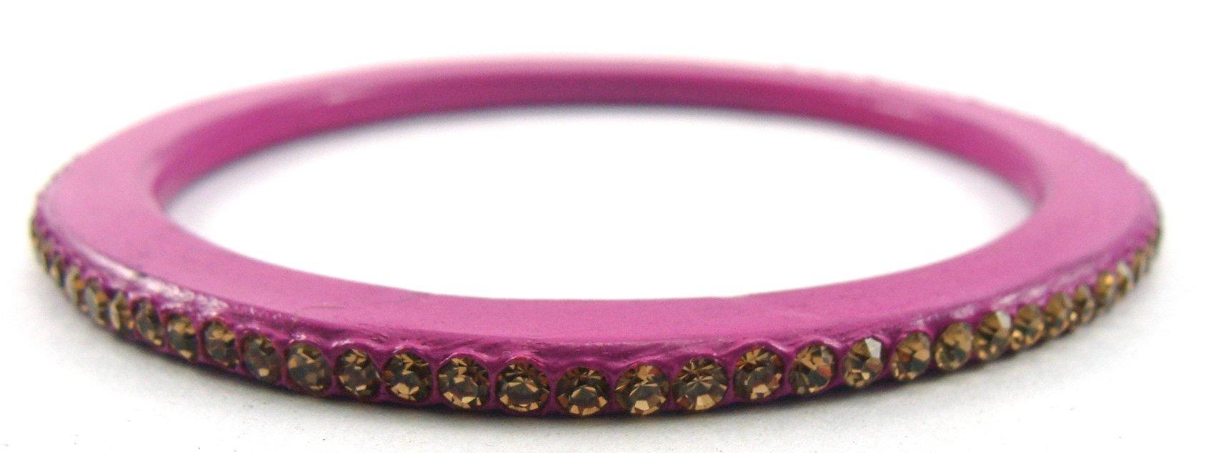 Sukriti Rajasthani Ethnic Magenta Lac Bangles for Women- Set of 8