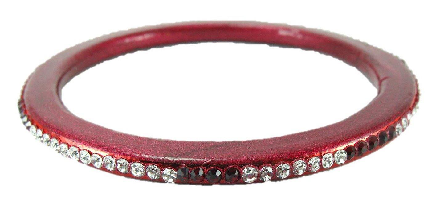 Sukriti Rajasthani Ethnic Maroon Lac Bangles for Women - Set of 8