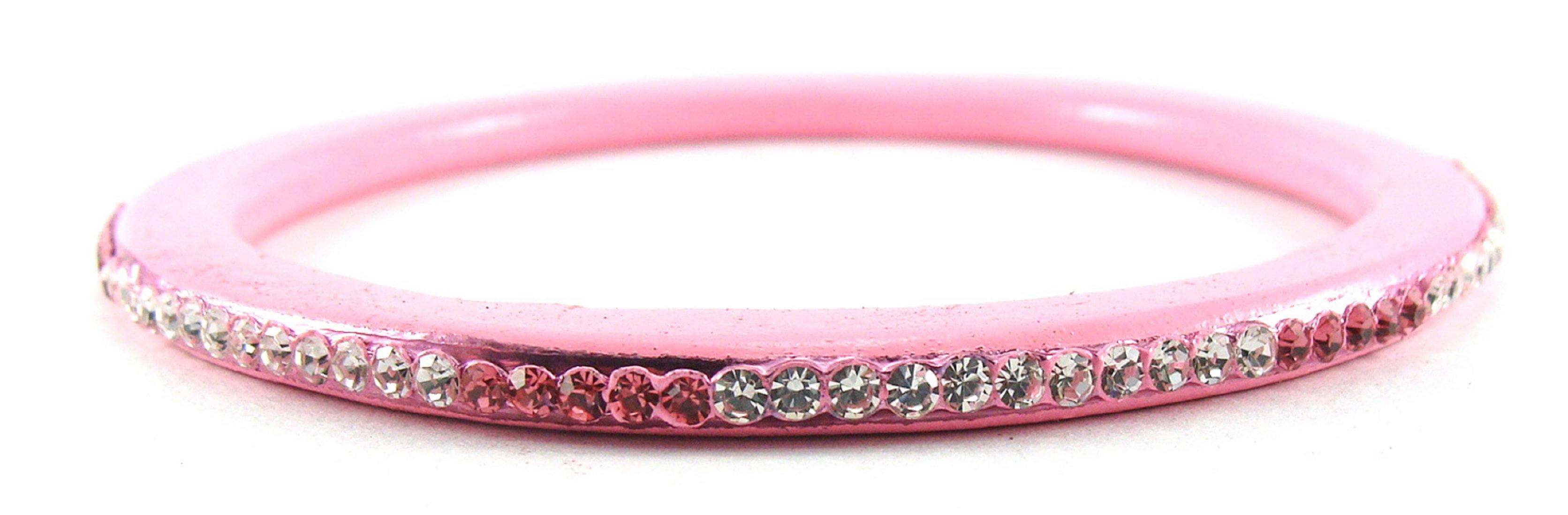 Sukriti Rajasthani Ethnic Pink Lac Bangles for Women - Set of 8