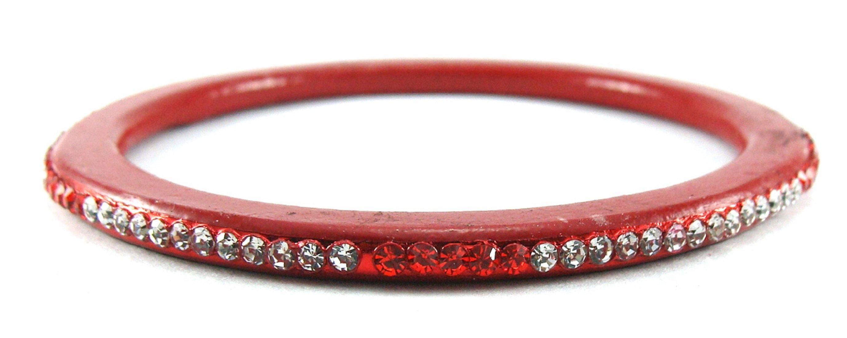 Sukriti Rajasthani Ethnic Red Lac Bangles for Women - Set of 8