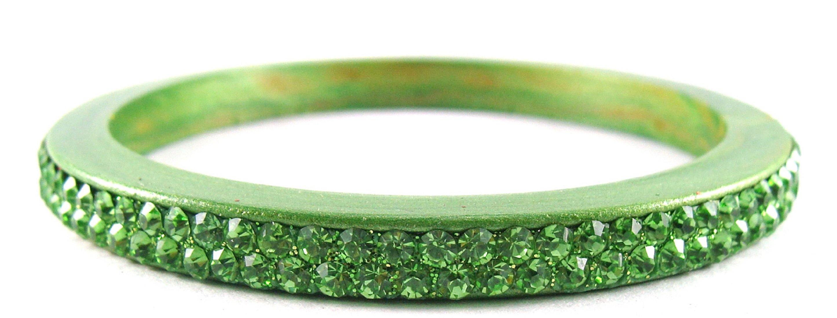 Sukriti Rajasthani Green Lac Bangles for Women - Set of 4