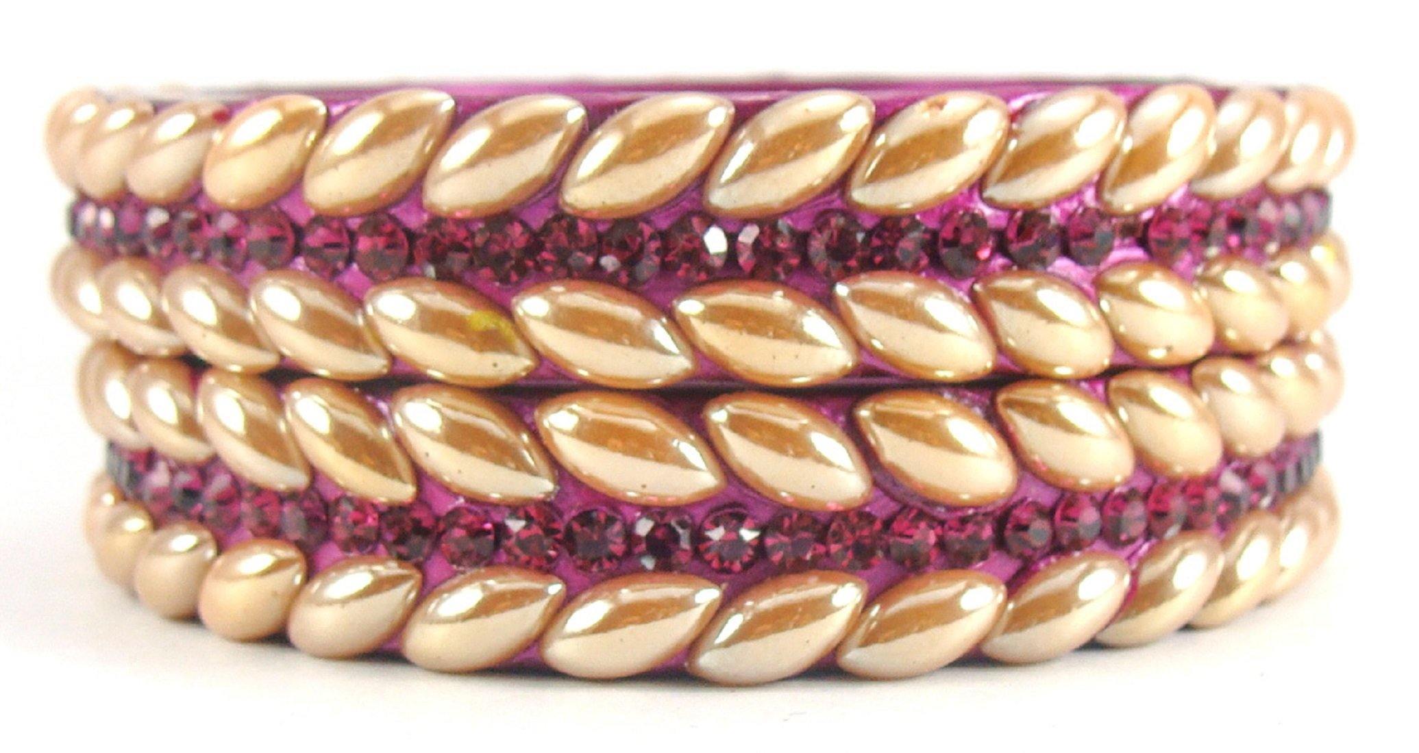 Sukriti Rajasthani Magenta Lac Bangles for Women - Set of 2
