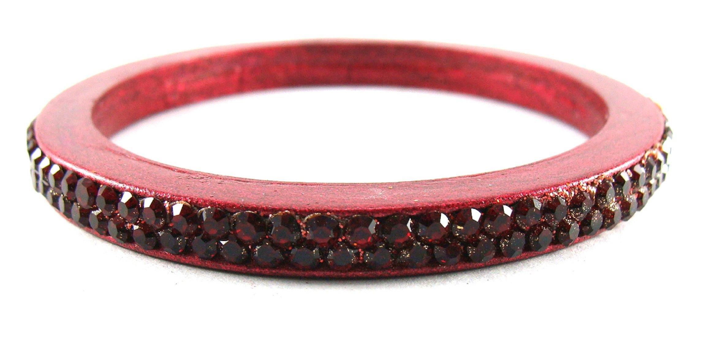 Sukriti Rajasthani Maroon Lac Bangles for Women - Set of 4