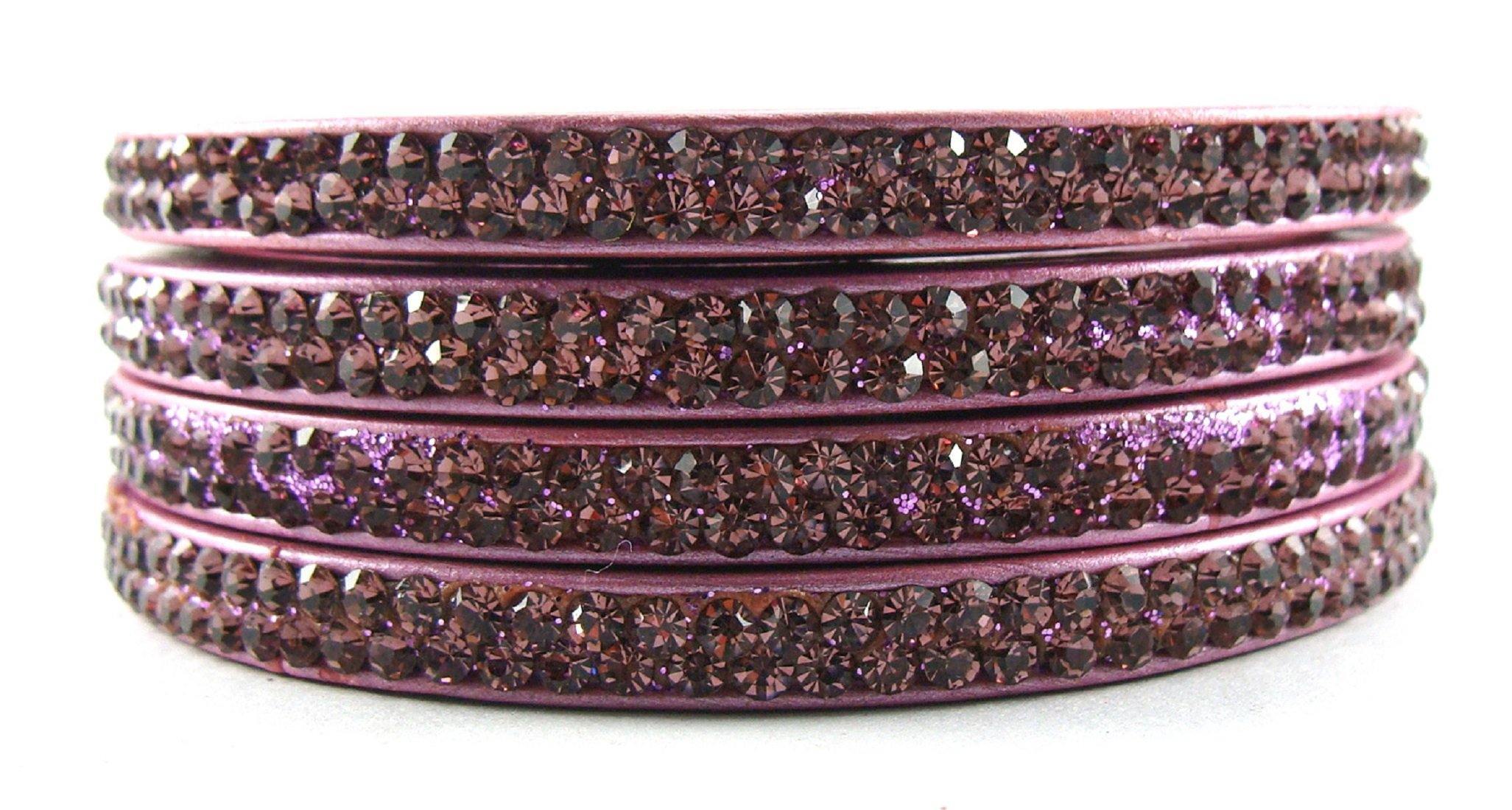 Sukriti Rajasthani Mauve Lac Bangles for Women - Set of 4