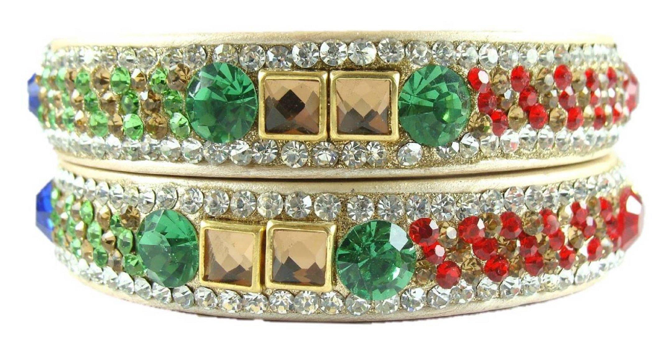Sukriti Rajasthani Multicolor Kundan Lac Bangle - Set of 2