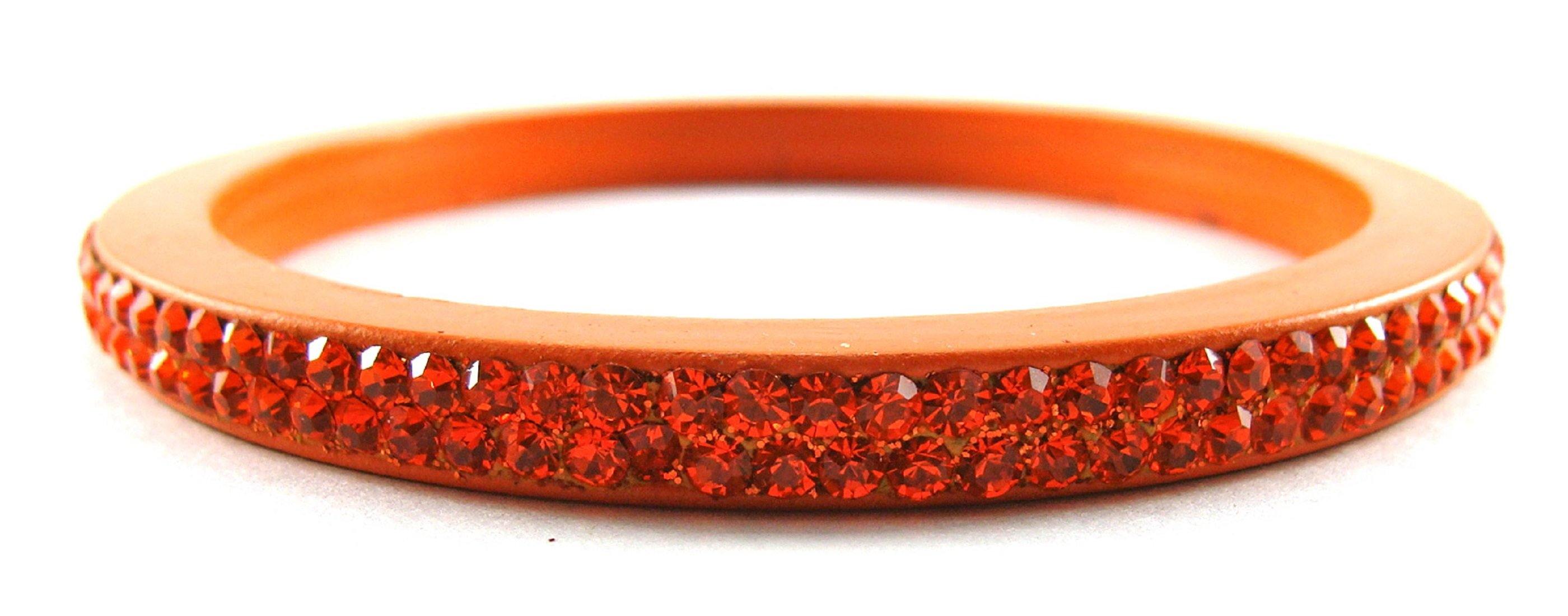 Sukriti Rajasthani Orange Lac Bangles for Women - Set of 4
