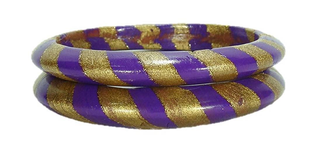 Sukriti Rajasthani Traditional Ethnic Handmade Blue Lac Bangles Jewelry for Women - Set of 2