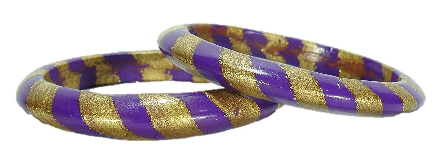 Sukriti Rajasthani Traditional Ethnic Handmade Blue Lac Bangles Jewelry for Women - Set of 2
