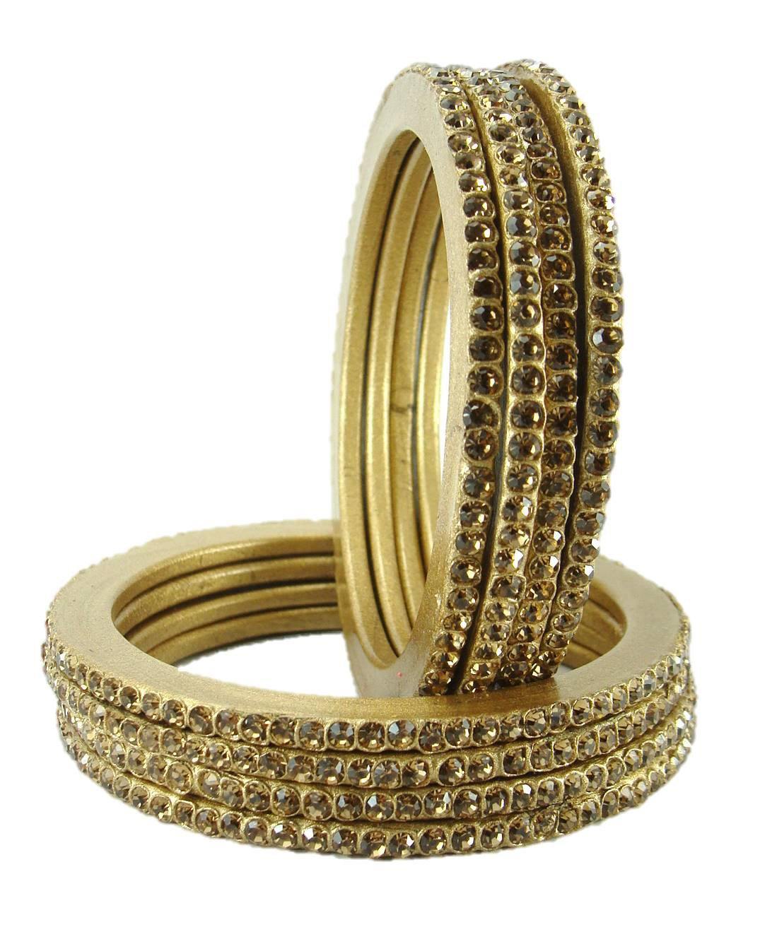 Sukriti Rajasthani Traditional Golden Lac Bangles for Women - Set of 8