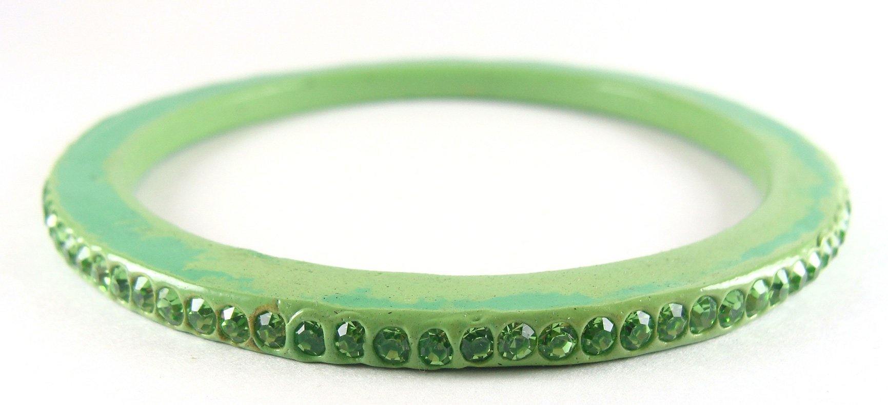 Sukriti Rajasthani Traditional Green Lac Bangles for Women - Set of 8