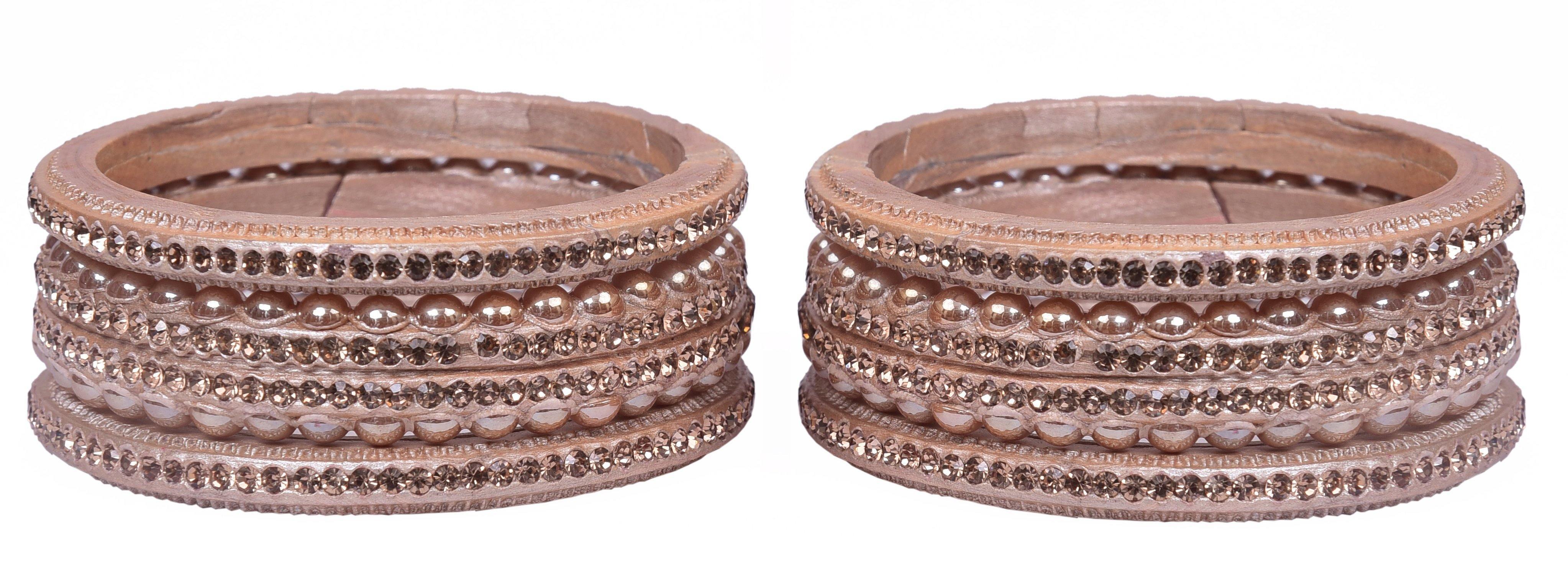 Sukriti Rajasthani Wedding Cream Lac Bangles for Women - Set of 6