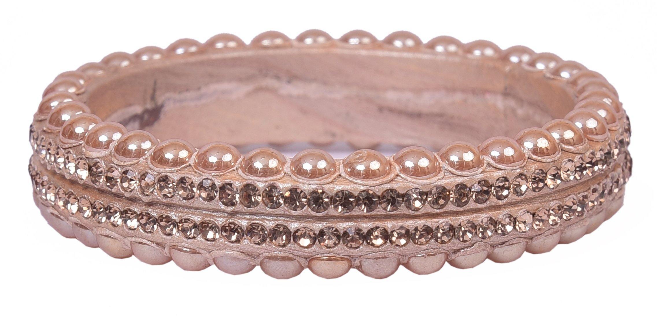 Sukriti Rajasthani Wedding Cream Lac Bangles for Women - Set of 6