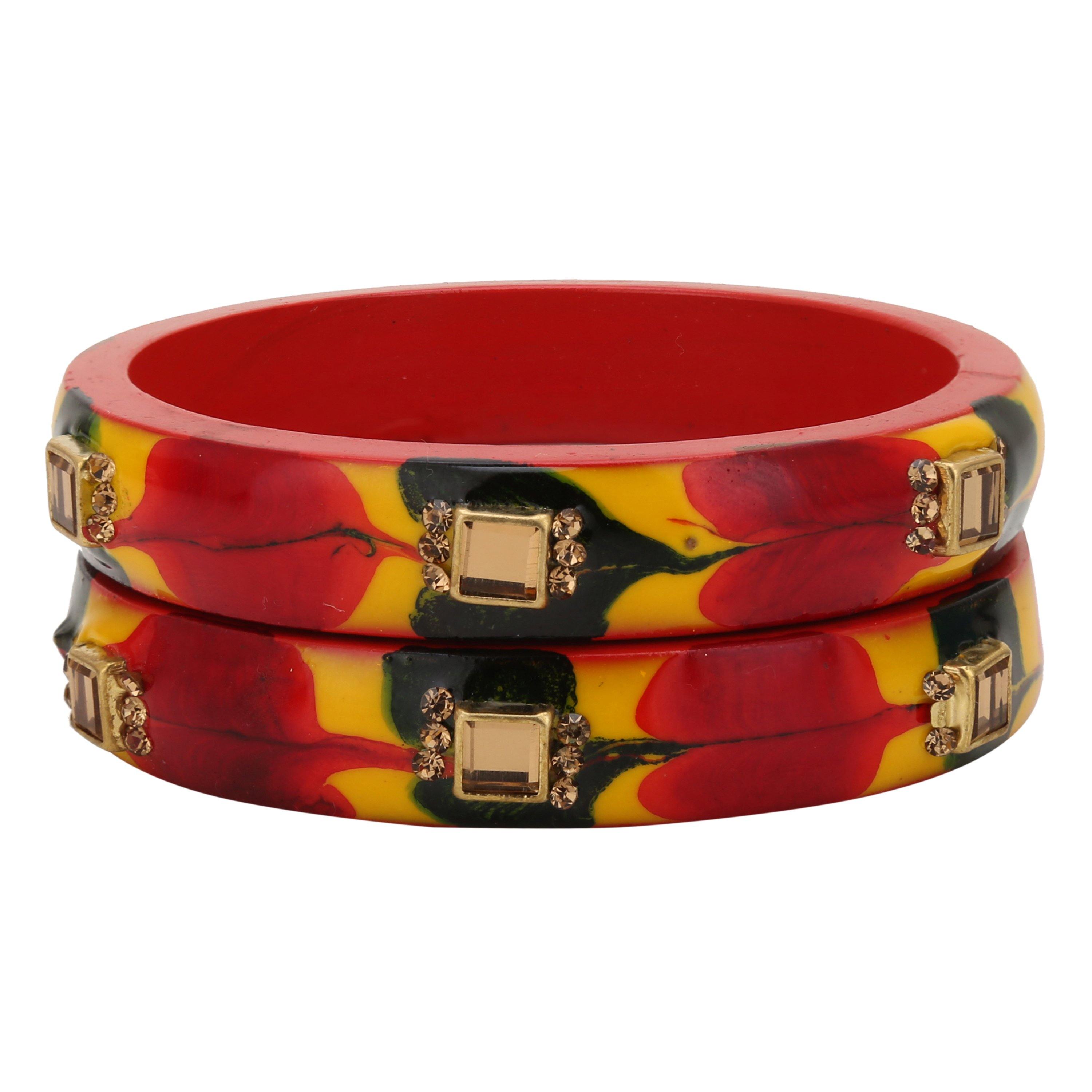 Sukriti Stylish Daily wear Kundan Kada Bangles for Women – Set of 2