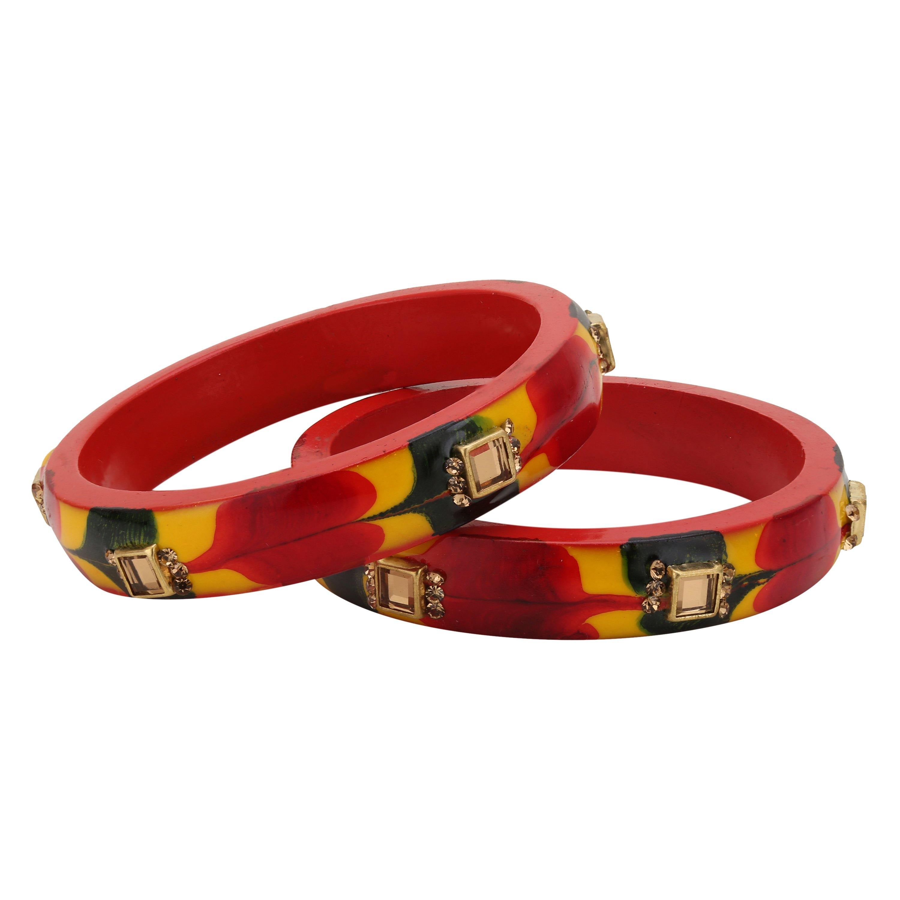 Sukriti Stylish Daily wear Kundan Kada Bangles for Women – Set of 2