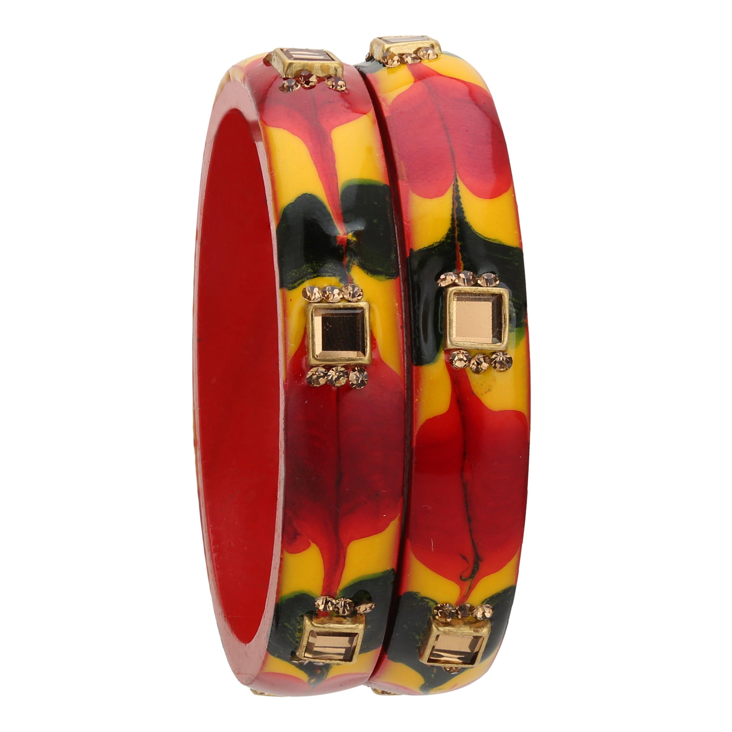 Sukriti Stylish Daily wear Kundan Kada Bangles for Women – Set of 2