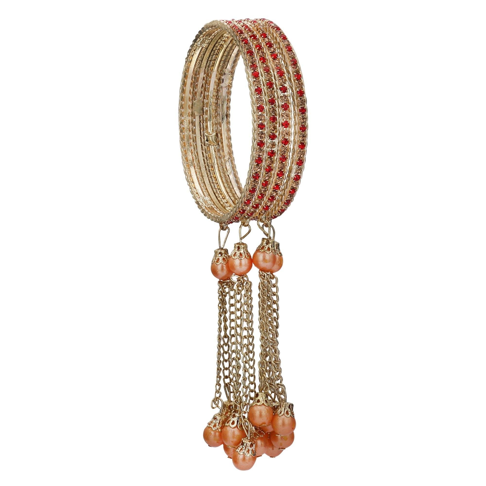Sukriti Stylish Designer Party Wear Tassel Bangles for Girls & Women – Set of 4