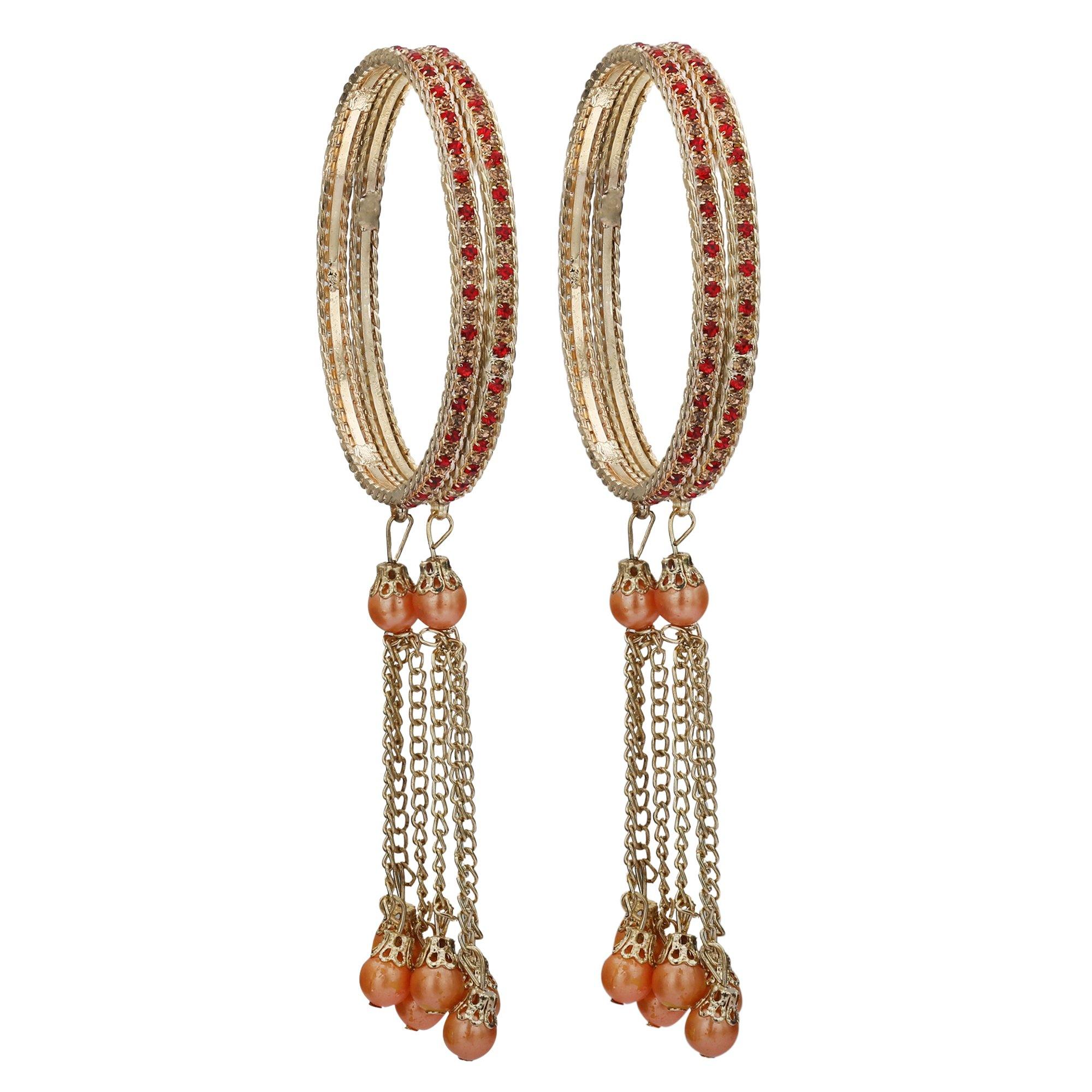Sukriti Stylish Designer Party Wear Tassel Bangles for Girls & Women – Set of 4