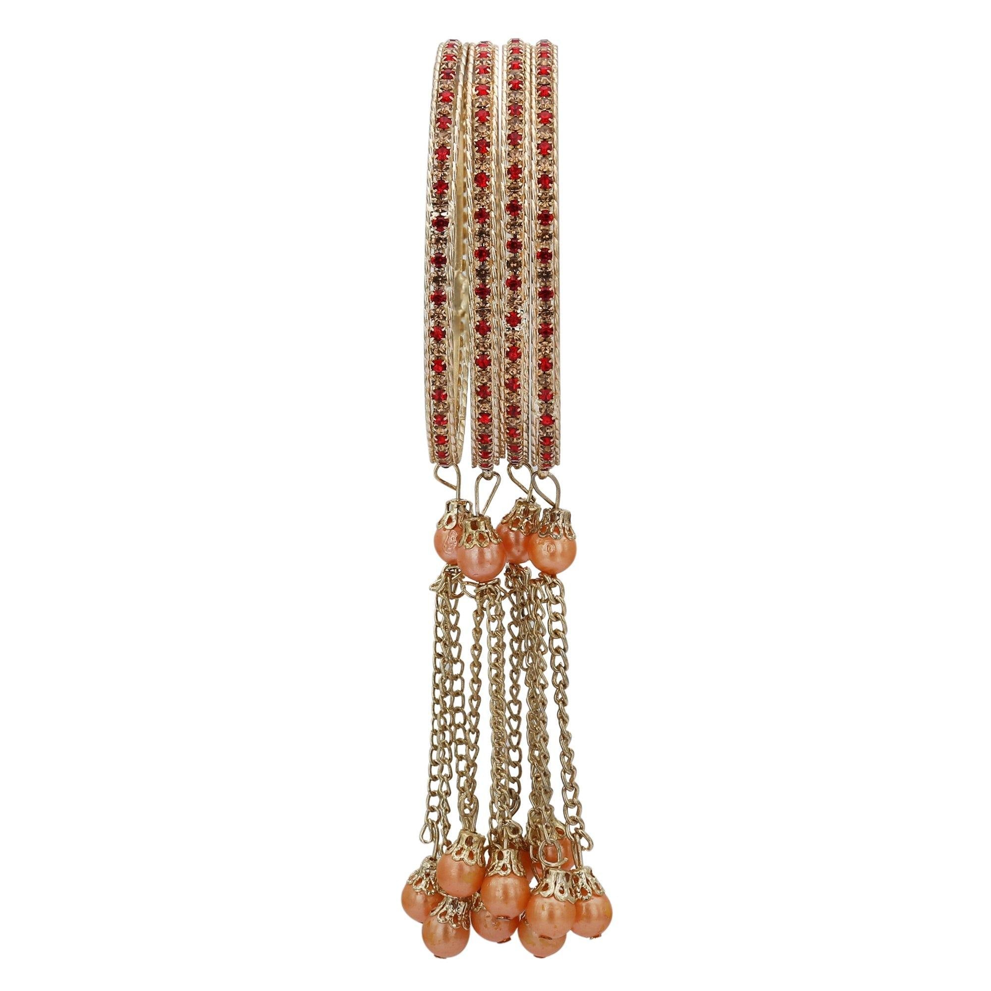 Sukriti Stylish Designer Party Wear Tassel Bangles for Girls & Women – Set of 4