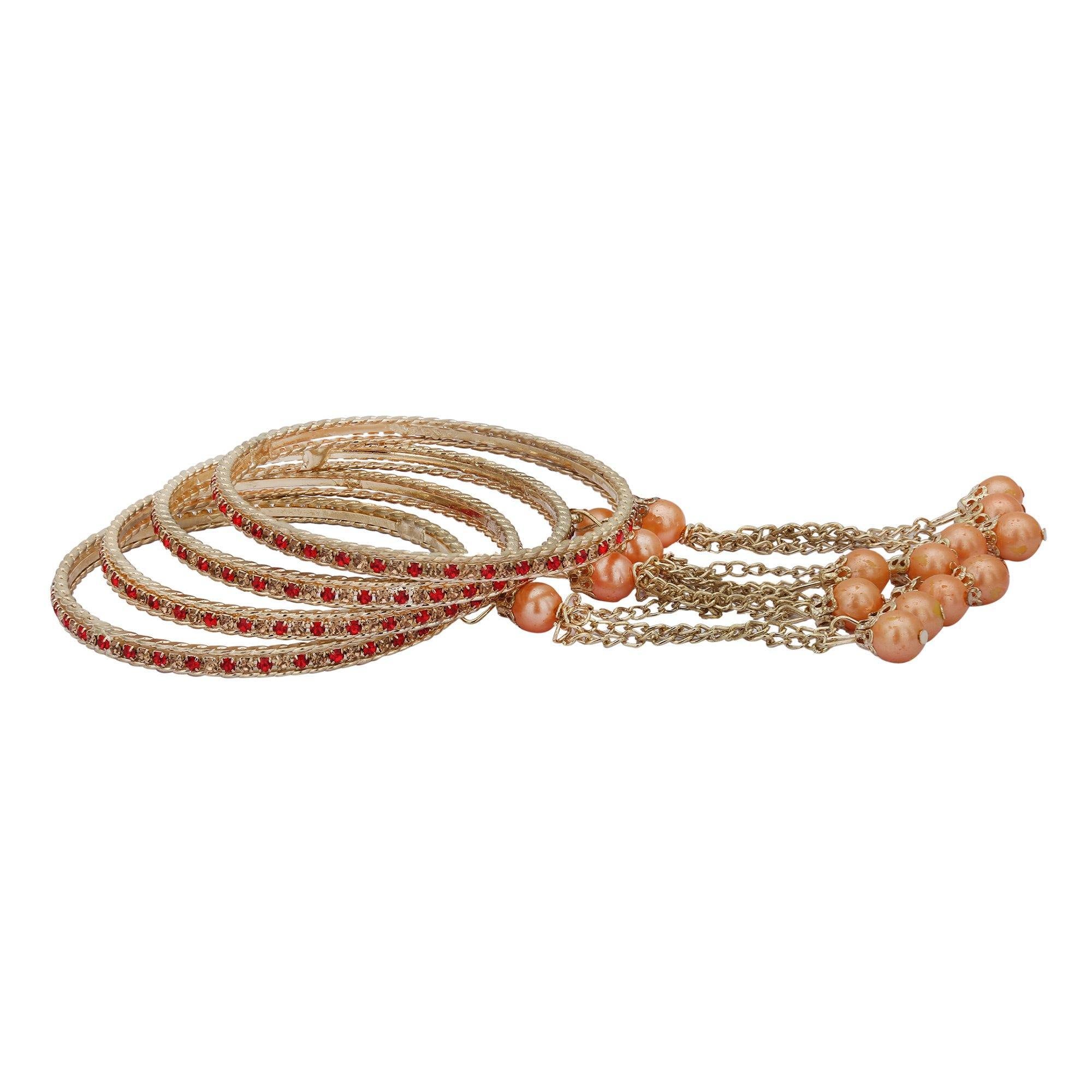 Sukriti Stylish Designer Party Wear Tassel Bangles for Girls & Women – Set of 4