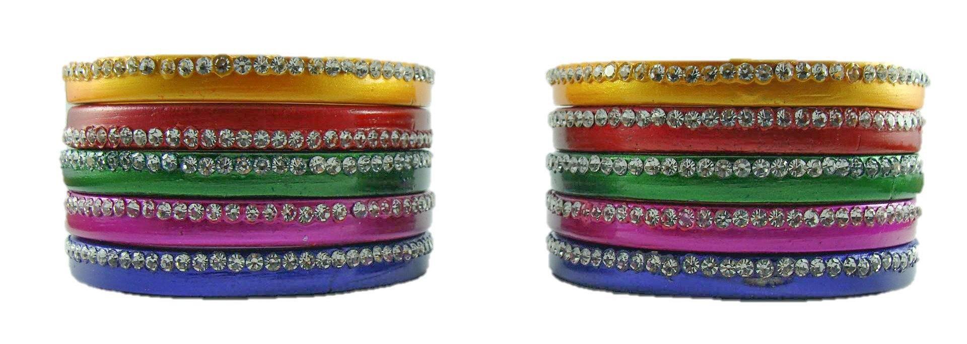 Sukriti Trendy Rajasthani Multicolor Lac Bangles for Women, Girls - Set of 10