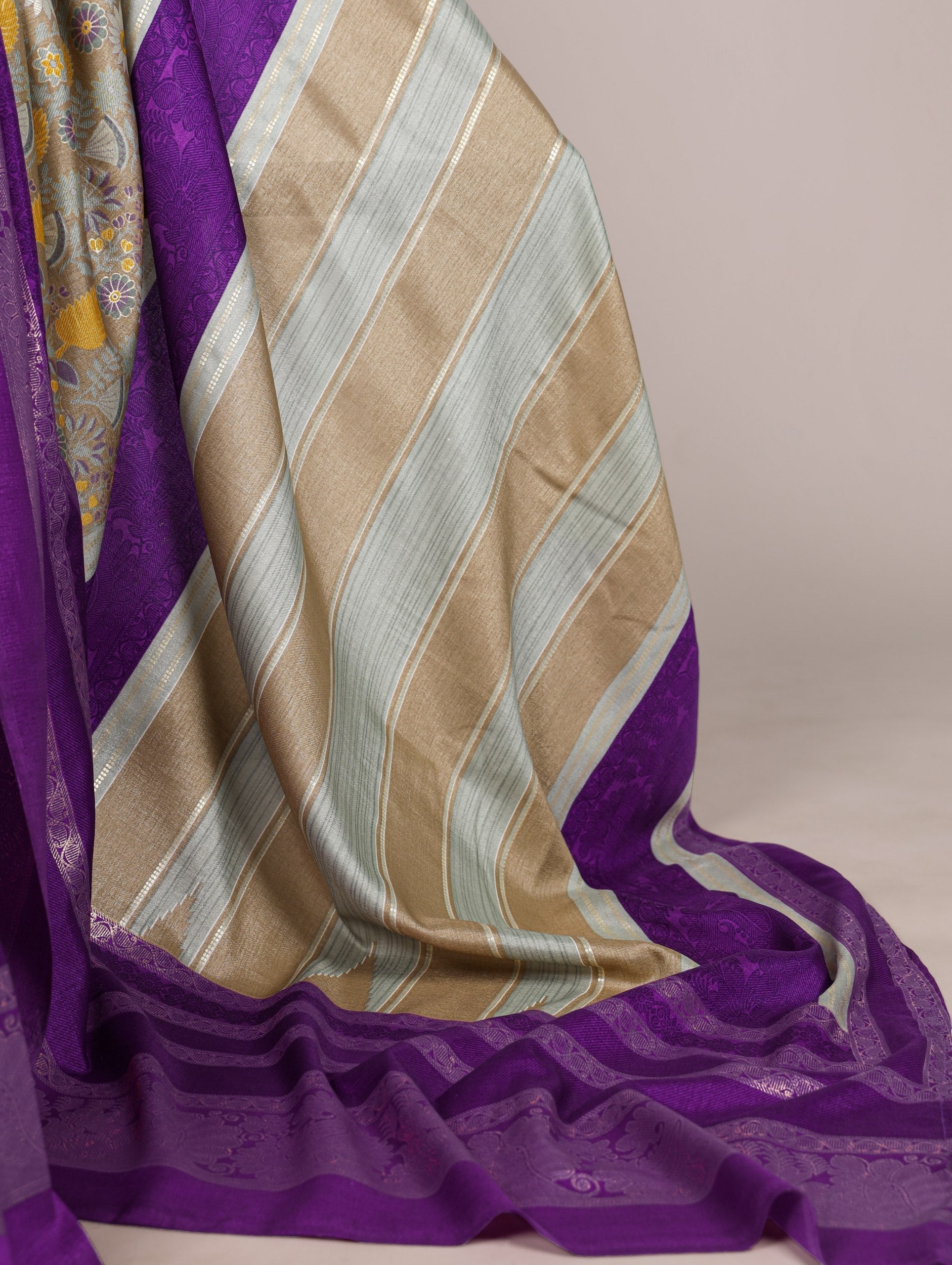 Tasar Silk Floral Printed Saree