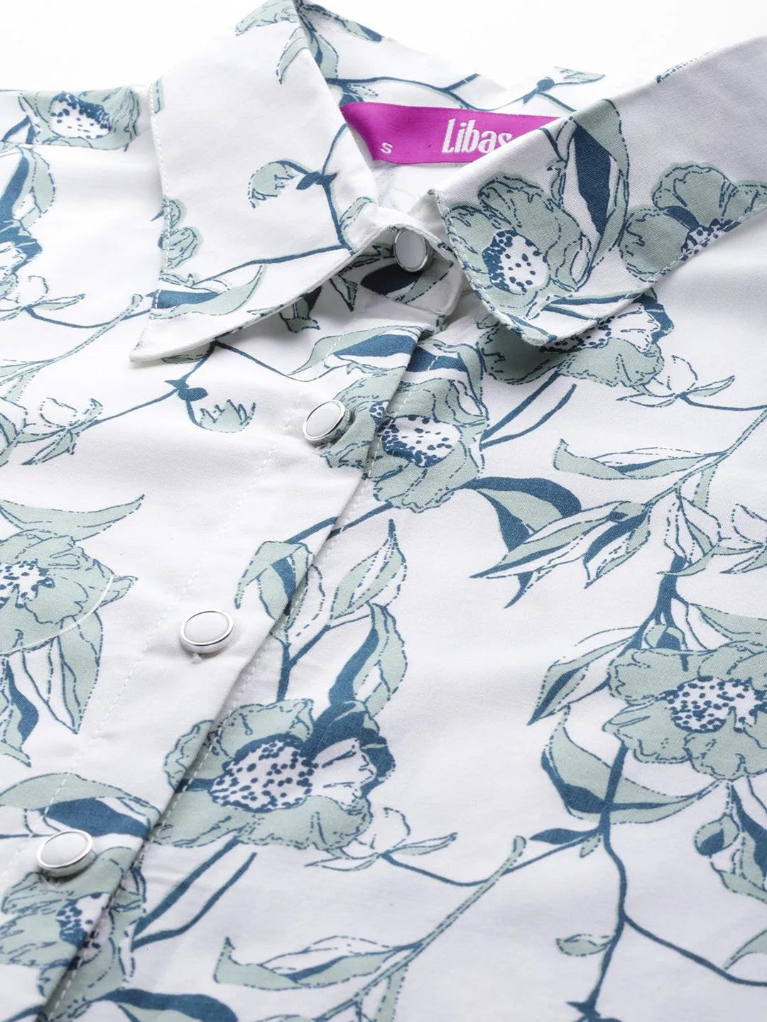 Anouk White Printed Rayon Co-Ords