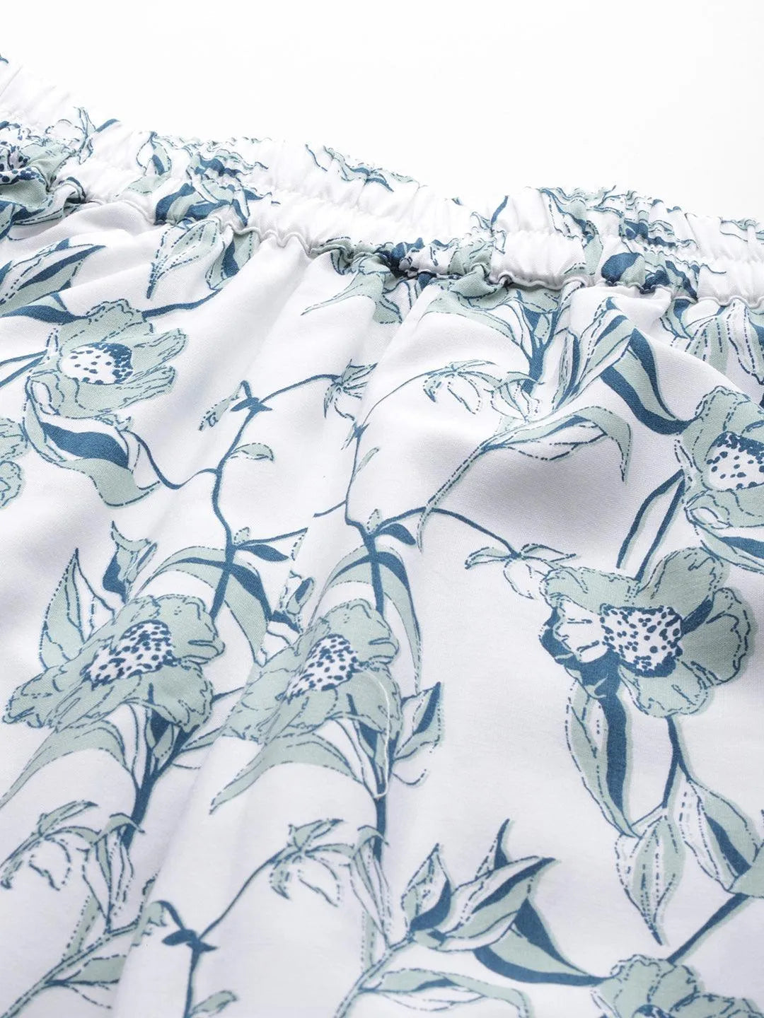 Anouk White Printed Rayon Co-Ords