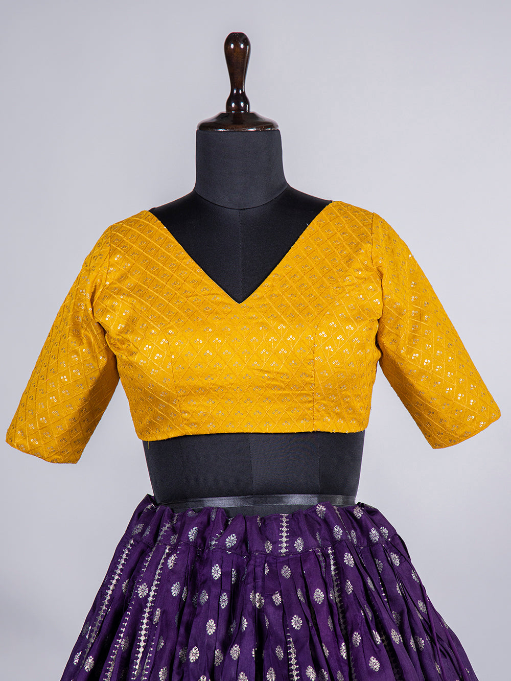Purple Color Weaving work Jacquard Lehenga Choli