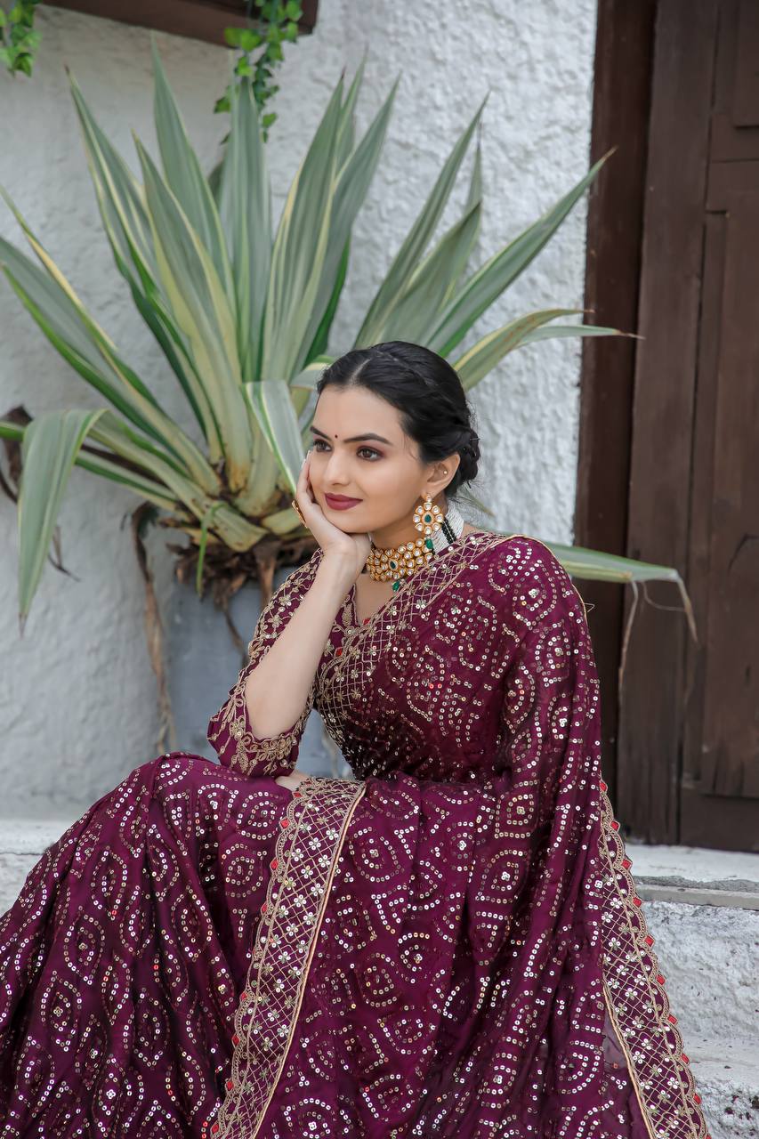 Wine Saree For Festive Gatherings to Glamorous Nights