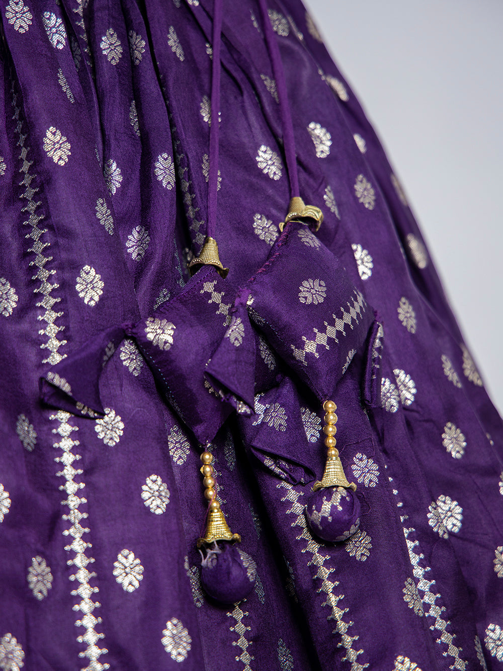Purple Color Weaving work Jacquard Lehenga Choli