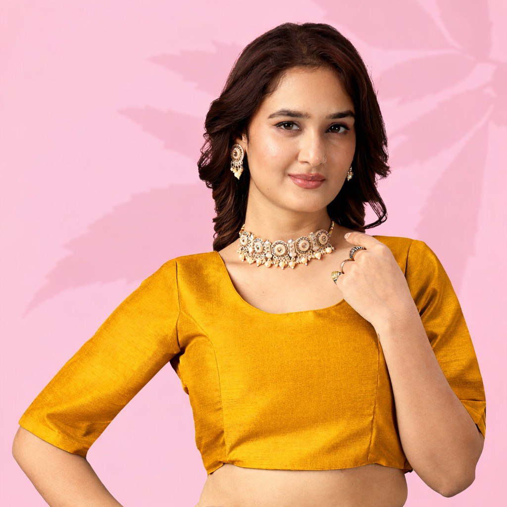 Yellow Art Silk Saree with Sequins Work
