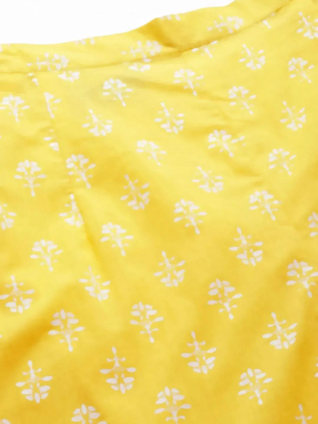 Anouk Yellow Printed Cotton Night Suit