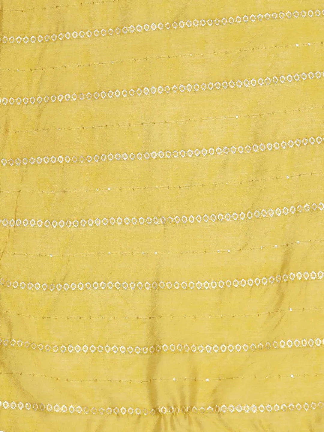 Anouk Yellow Yoke Design Silk Blend Straight Suit With Dupatta