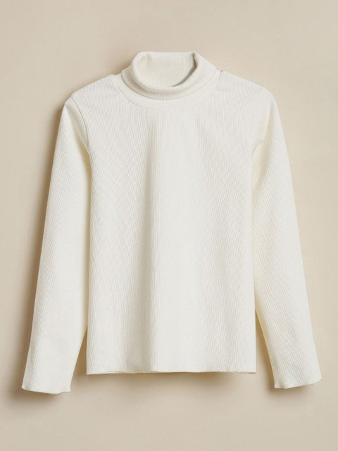 Allen Solly Junior Girls Ribbed High Neck Long Sleeves Top