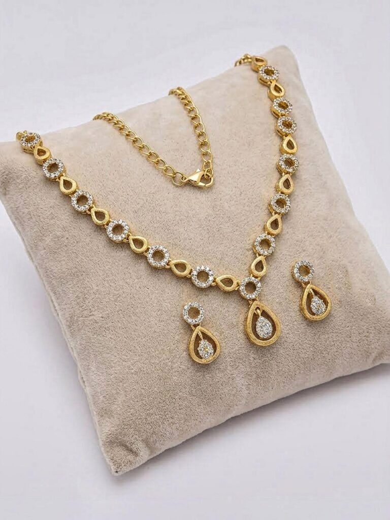 Anouk American Diamond Stone Studded Jewellery Set