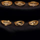 Anouk Set Of 6 Gold-Plated American Diamond-Studded Adjustable Finger Ring