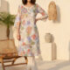 W Women Floral Sequins Printed Kurta